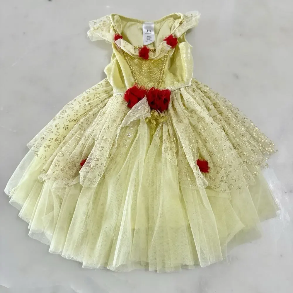 Little Adventures Deluxe Yellow Beauty Princess Dress Up Costume Age 1-3
